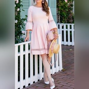 Eliza J Pink Long Sleeve Dress